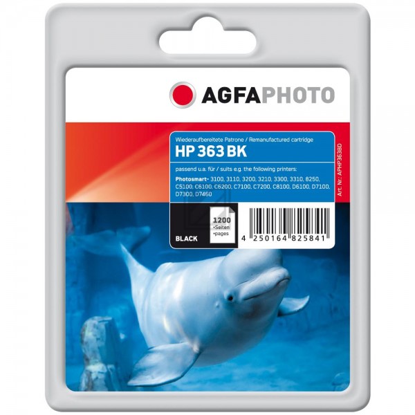 Agfaphoto Tintenpatrone schwarz HC (APHP363BD) ersetzt 363XL