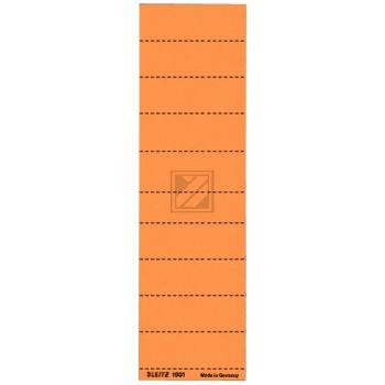 Leitz Beschriftungsschilder orange Inh.100 60 x 21 mm 120 g/qm für Alpha blanko