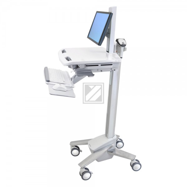 SV40-6300-0 / StyleView LCD Cart, non-powered SV40, pivot / d 22", d 16kg /  polished aluminum / grau und weiß