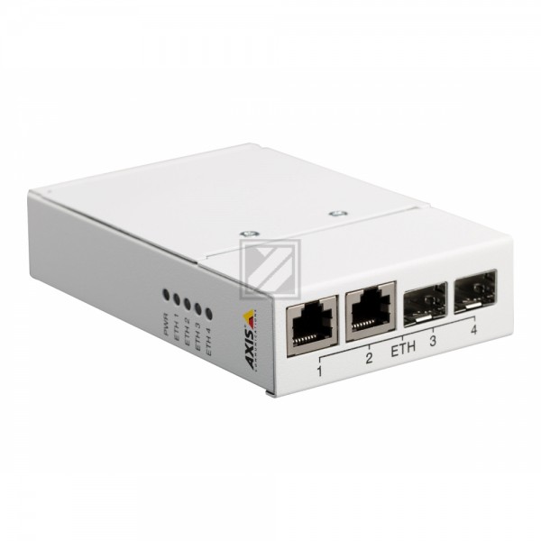 AXIS T8604 Media Converter Switch - Medienkonverter - GigE - 10Base-T, 100Base-TX, 1000Base-X, 100Base-X - 2 Anschlüsse - RJ-45 / SFP (mini-GBIC)