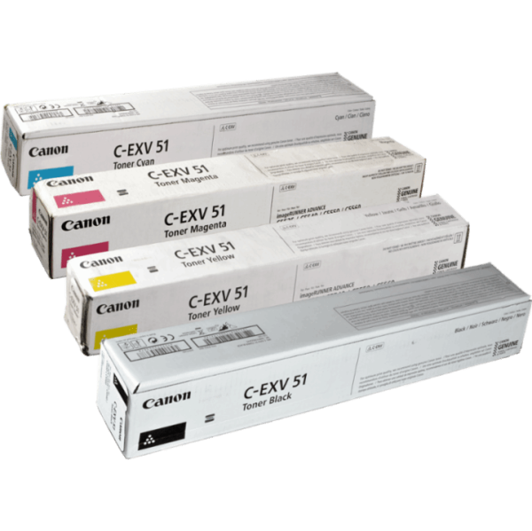 4 Canon Toner C-EXV51 Multipack BK C M Y 4-farbig